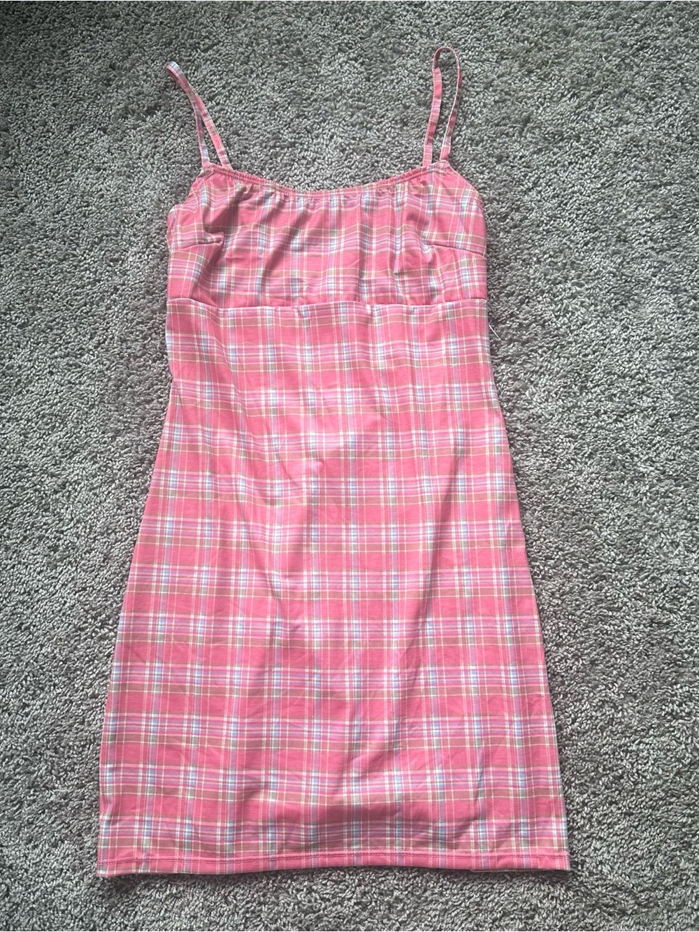 Sugar Thrillz Pink Plaid Mini Dress